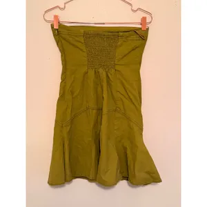 BDG Dress Women Small Olive Green Strapless Linen Blend Mini Fit & Flare‎ Tube thumbnail 4