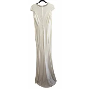 Lulus True Love Story White Embellished Cap Sleeve Mermaid Maxi Dress Size 8‎ thumbnail 2