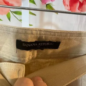 X216. Banana Republic cream linen skirt thumbnail 2