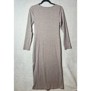 A New Day Womens Dress S Brown‎ Asymmetric Front Ribbed Maxi Dress NEW thumbnail 2