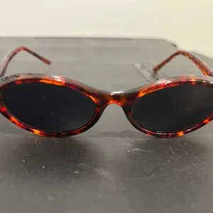 Tortoise Shell Oval Sunglasses Brown thumbnail 10