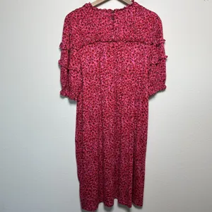 Boden Women‎ Yoke Mini Dress 14R Pink Peasant Cottagecore Prairie Floral Party thumbnail 13