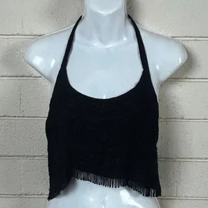 Halter Embroidered Black one size Size undefined thumbnail 5