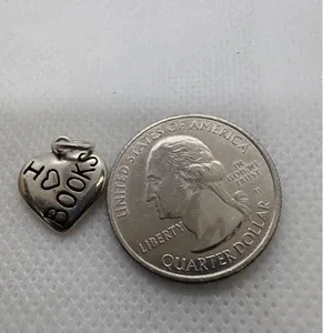 Vintage Dakota West Shube Sterling Silver I Love Books Heart Charm 925 Pendant thumbnail 4