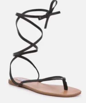 Steve Madden Black Lace-Up Sandals thumbnail 6