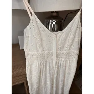 LoveShackFancy Eyelet Cotton Wide Leg Jumpsuit Womens White Size‎ 4 thumbnail 7