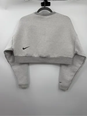 Nike Sportswear City Ready Tech Pack Cropped Sweatshirt Womens S CJ9475-072 thumbnail 4
