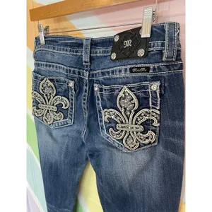 Miss Me Signature Boot Jeans 30 Fleur De Lis Embroidered Bootcut Denim thumbnail 4