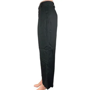 Whimsy + Row Black High Rise Pleated Cropped Wide Leg Dress Pants Size 0 thumbnail 2