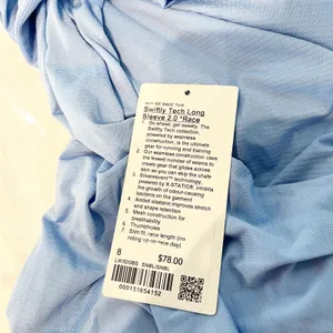 Lululemon Swiftly Tech Long Sleeve Running T-Shirt 2.0 Race Length Blue 8 thumbnail 2
