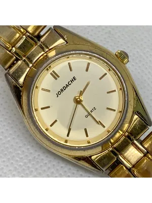 Vintage Jordache Ladies gold tone watch 25mm Quartz analog adjustable running thumbnail 2
