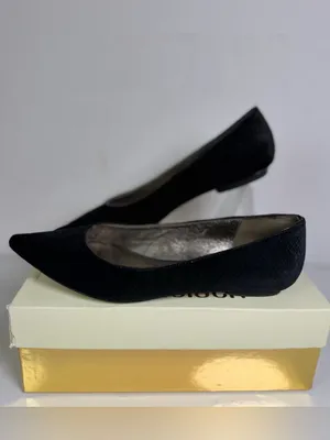 Daniblack Rexa Black Python Velvet Pointed Toe Ballet Flats Women Sz 10 thumbnail 2