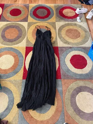 Reformation Black Lace Sheer Cutout Long Maxi Dress Spaghetti Straps Size 4 thumbnail 6
