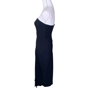 Amanda Uprichard Mandy Strapless Black Midi Dress Size S thumbnail 3