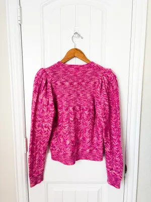 Allison New York Pink Acrylic Knit Sweater Size Small thumbnail 2