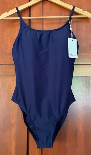 Quince Italian Cami One Piece Swimsuit Deep Navy Blue Size Medium NEW thumbnail 1