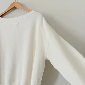 American Eagle Sweatshirt AE Off The Shoulder London 77 England Small Cream thumbnail 7