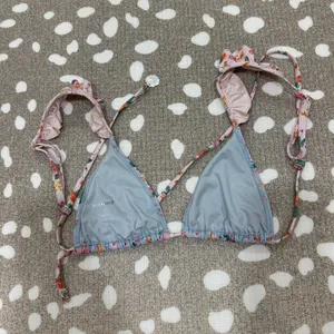 Blackbough Swim bikini top venice floral Tessa Ruffled Triangle pastel tie thumbnail 8