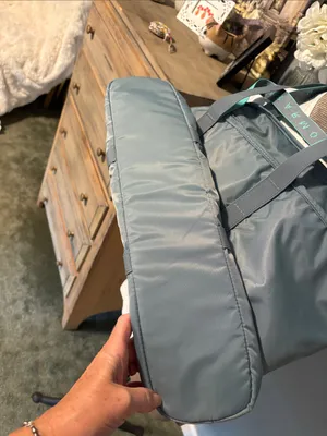 Under Armour Gray with Teal Logo Double Straps Nylon Tote thumbnail 10