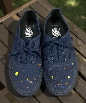 VANS Era Gold Mono Blue Canvas Sneakers Unisex Lace Up Men 7 Women 8.5 thumbnail 1