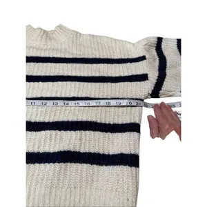 Old Navy Oversized Sweater Sz S Cream/Navy NWT thumbnail 6