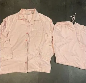 Lord‎ & Taylor Pink Linen Button-Down Shirt and pants Casual PJ'S B-213 thumbnail 1
