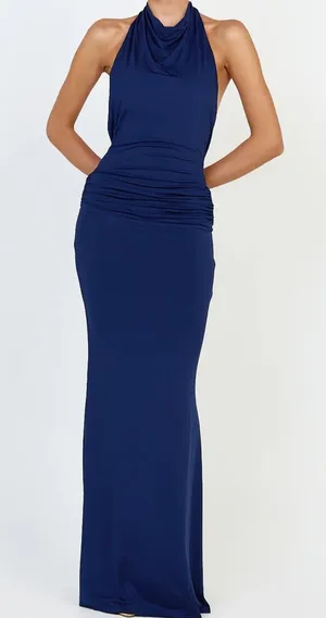 Showpo Lizzy Maxi Dress Blue Size 4 thumbnail 1