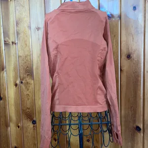 PINK Victoria's secret active wear size XL cropped quarter zip top burnt orange thumbnail 6