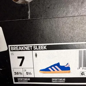 Adidas Breaknet Blue Pink Suede Gum Sole Sneakers Youth 7 Women 8.5 NWT thumbnail 3