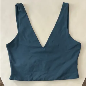 Babaton x Aritzia Contour V Neck Tank Top Blue Size Large thumbnail 3