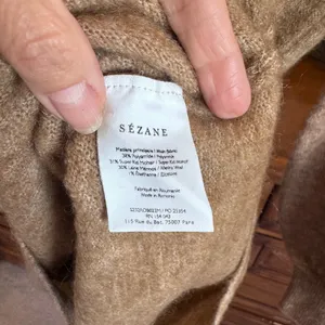 Sézane Enola Dress Light Camel Mohair Wool Belted Mini Dress M NWT thumbnail 9