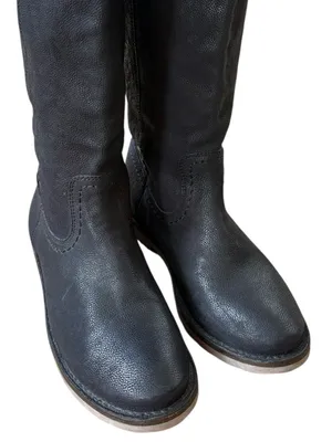 EUC Frye Leather Pull-On Flats Boots Black Size 6 thumbnail 6