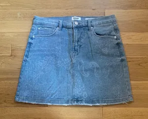 Kensie Paisley Jean Skirt thumbnail 1