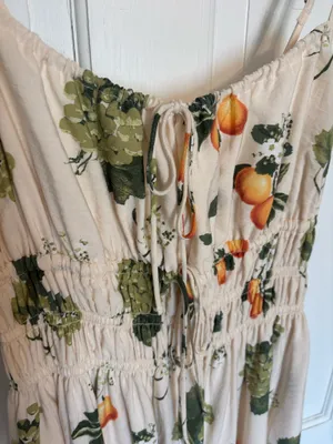 Abercrombie Maxi Dress Cream with Fruit Pattern thumbnail 4