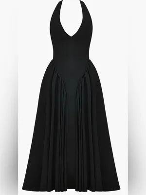 NEW HOUSE OF CB Marilyn Halter Black Midi Dress sz S thumbnail 4