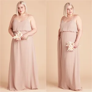 Birdy Grey Dress Gwennie Chiffon Maxi No Slit Pockets Taupe M NWT New thumbnail 2