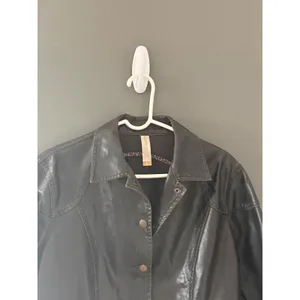 No Boundaries Vintage Y2k‎ Womens Brown Faux Leather Button Front Jacket XL Moto thumbnail 2