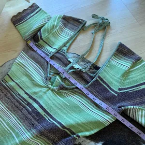 VERONICA BEARD‎ Green Kante Knit Dress Halter Midi Size Large thumbnail 10