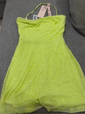Oh Polly Lime Salerno Embellished Multi Wear A-Line Mini Dress thumbnail 4
