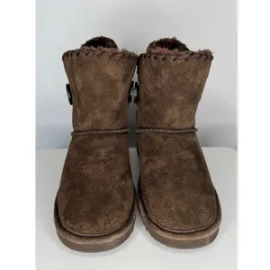 1990s–2000s Lamo Essential Shearling Suede Button Boots 7.5/8 Brown thumbnail 9