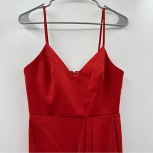 Lulus Reinette‎ Rust Red Sleeveless Pleated Overlapped Midi Dress Size S thumbnail 5