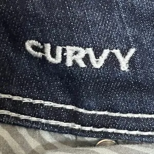 Vanity‎ Curvy Bootcut Jeans Dark Wash Contrast Stitch 26W 31L Blue Denim thumbnail 10