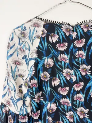 ELLIATT Emilia Long Sleeve Floral Sweetheart Neckline Mini‎ Dress Size Small thumbnail 9