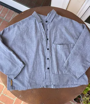 Retro one pocket button down shirt Blue Size M thumbnail 3