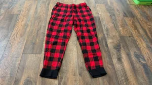 Old Navy Buffalo Red/Black Plaid Pajama Jogger Pants Women Size Medium Holiday thumbnail 2