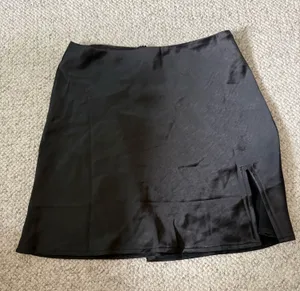 Princess Polly Mini Skirt Black Silk thumbnail 1