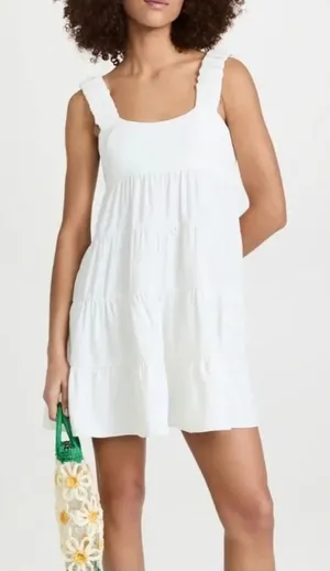new amanda uprichard nicolia ivory tank mini dress size Large thumbnail 1