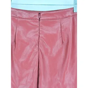 Sadie & Sage Night Vision Faux Leather Skort Womens Large Wine Red Wrap Mini NWT thumbnail 9