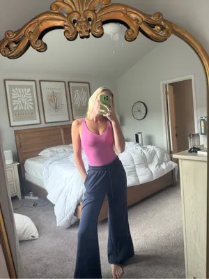 Women’s Navy Blue Sweatpants Pink thumbnail 2