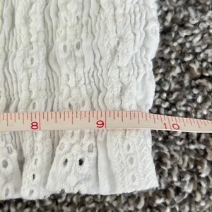 🔥 3/$30 Eyelet Lace Top White Size M thumbnail 7